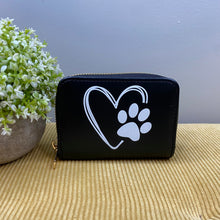 Load image into Gallery viewer, Wallet - Accordion Card - Heart Paw - Black
