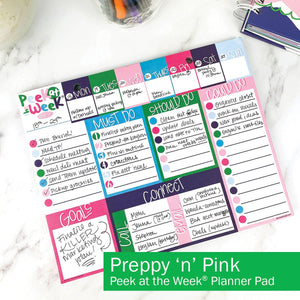 Peek at the Week® Weekly Planner Pad | Open Stock