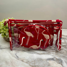 Load image into Gallery viewer, Trio Set Pouch + Clamshell - Flamingo
