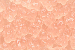 Pink Grapefruit Gummi Bears - 7oz Bulk Tub (No Min)