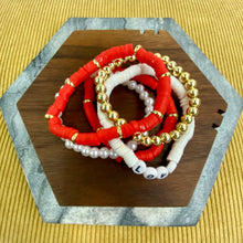 Load image into Gallery viewer, Bracelet Pack - Clay &amp; Gold Bead - Love

