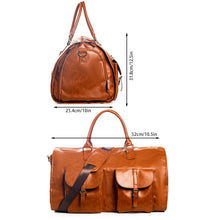Load image into Gallery viewer, Rory, The Ultimate Duffle - Camel Faux Leather
