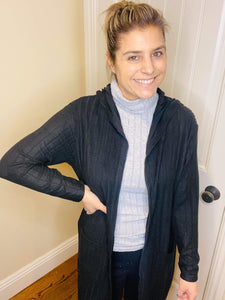 Basic Bae Full Size Hooded Sweater Cardigan