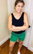 Load image into Gallery viewer, Seeing Green Tummy Control Judy Blue Shorts
