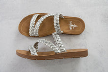 Load image into Gallery viewer, Twist N Shout Sandals in Silver
