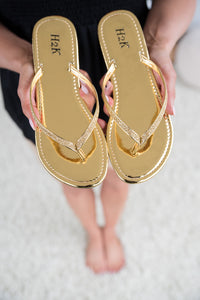 Sassy Sandals in Gold