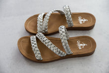 Load image into Gallery viewer, Twist N Shout Sandals in Silver
