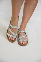 Load image into Gallery viewer, Twist N Shout Sandals in Silver
