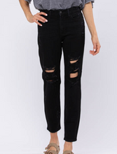 Load image into Gallery viewer, The Standout Judy Blue Black Boyfriend Jeans
