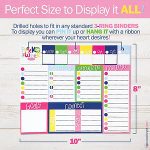 Peek at the Week® Weekly Planner Pad | Open Stock