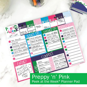 Organize ! Peek at the Week Planner Pad