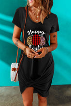 Load image into Gallery viewer, HAPPY EASTER Egg Graphic Twisted T-Shirt Dress
