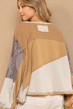 Load image into Gallery viewer, POL Long Sleeve Cut Sew Peace Emblem Top
