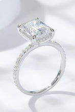 Load image into Gallery viewer, Emerald Cut 4 Carat Moissanite Side Stone Ring
