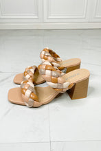 Load image into Gallery viewer, SODA Interwoven Ideas Braided Strap Block Heel Slide Sandal in Nude
