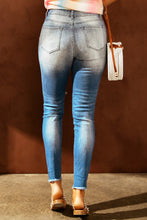 Load image into Gallery viewer, Easter Distressed Frayed Hem Jeans
