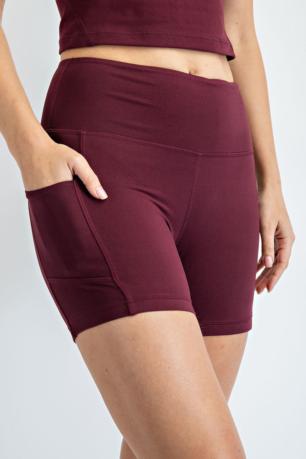 Biker Shorts: Maroon