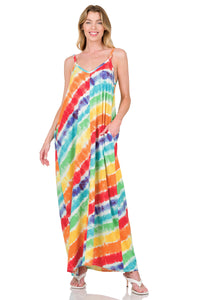 Rainbow Cami Dress with Pocket