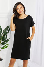 Load image into Gallery viewer, Zenana Chic in the City Full Size Rolled Short Sleeve Dress
