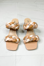 Load image into Gallery viewer, SODA Interwoven Ideas Braided Strap Block Heel Slide Sandal in Nude
