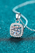 Load image into Gallery viewer, Moissanite Square Pendant Chain Necklace
