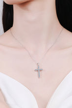 Load image into Gallery viewer, Moissanite Sterling Silver Cross Necklace
