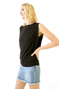 Black Sleeveless Sweater