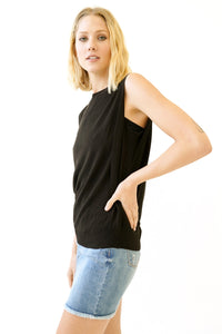 Black Sleeveless Sweater