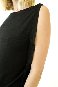 Black Sleeveless Sweater