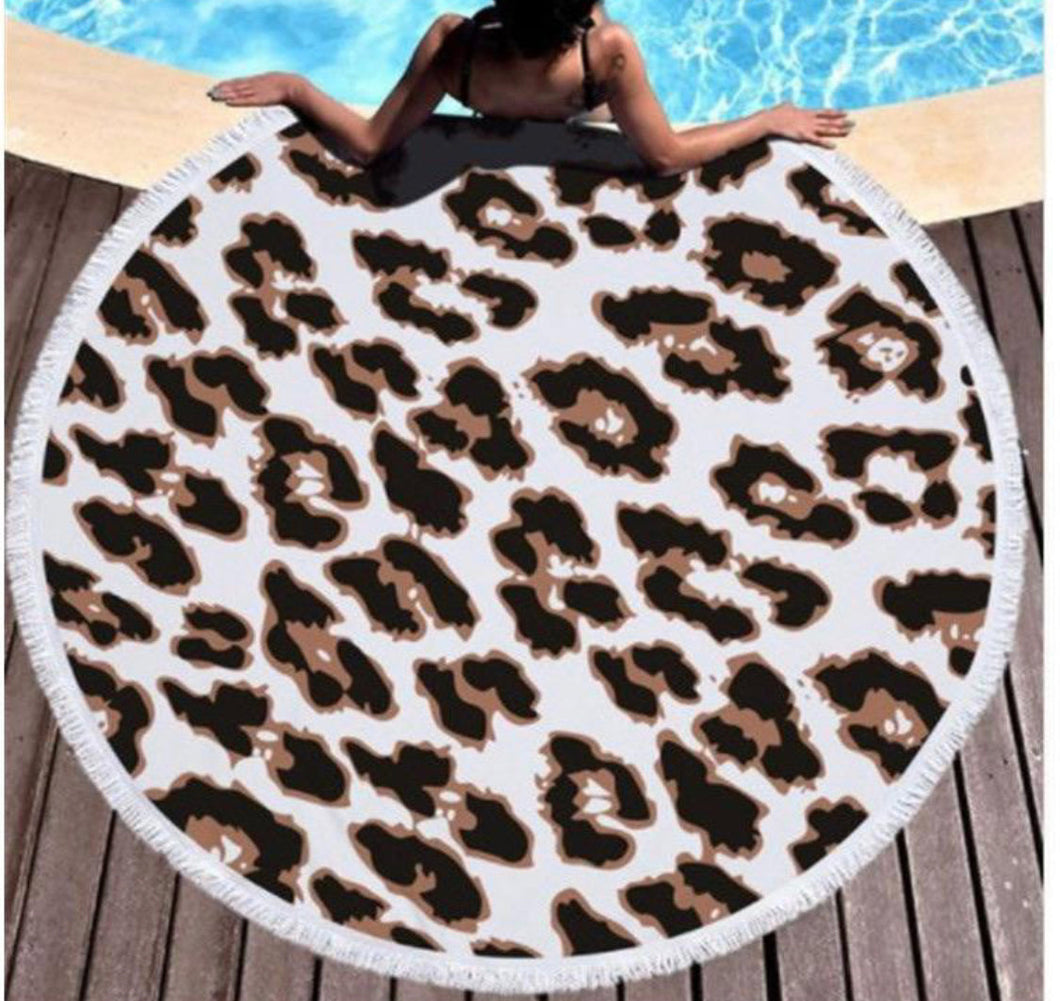 Leopard Round Towels