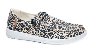 Leopard Kayak Canvas Slip On Shoes