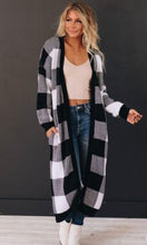 Load image into Gallery viewer, Checkered Sweater Cardigan
