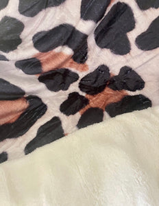 Leopard Fleece Sherpa Blanket