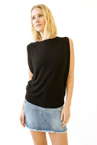 Black Sleeveless Sweater