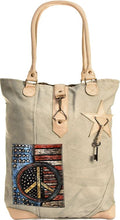 Load image into Gallery viewer, Peace Flag Canvas Tote
